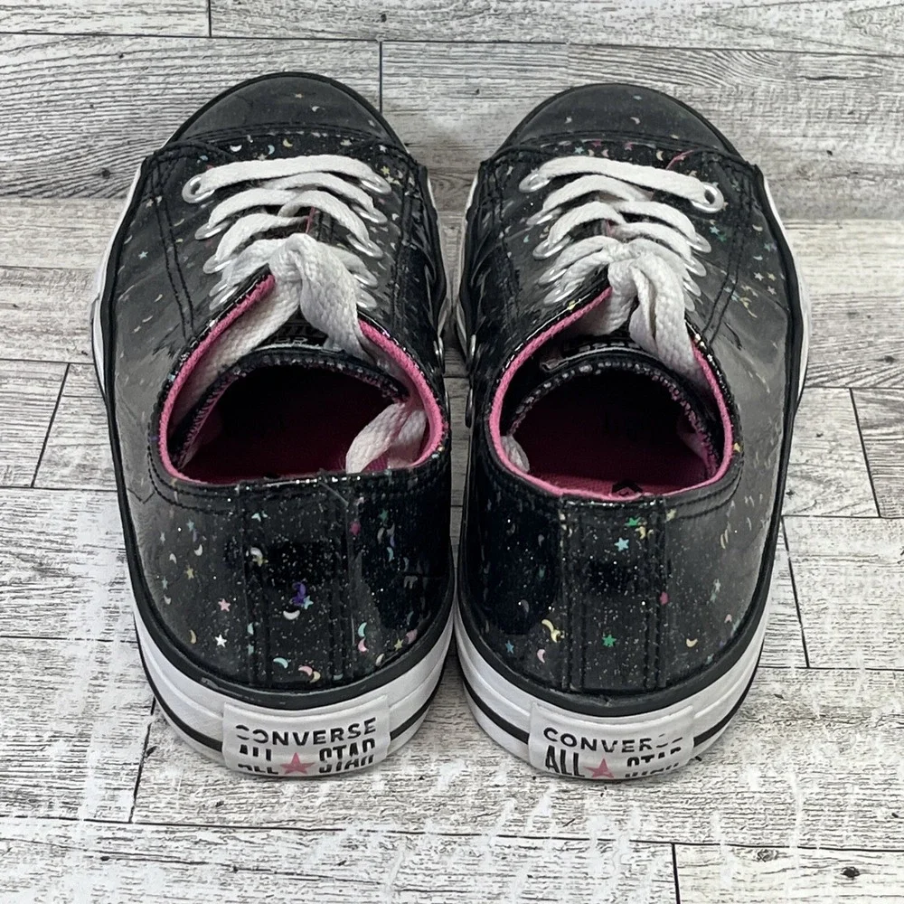 Converse‎ All Star Black Metallic Confetti Lace Up Sneakers Junior Size 3.5